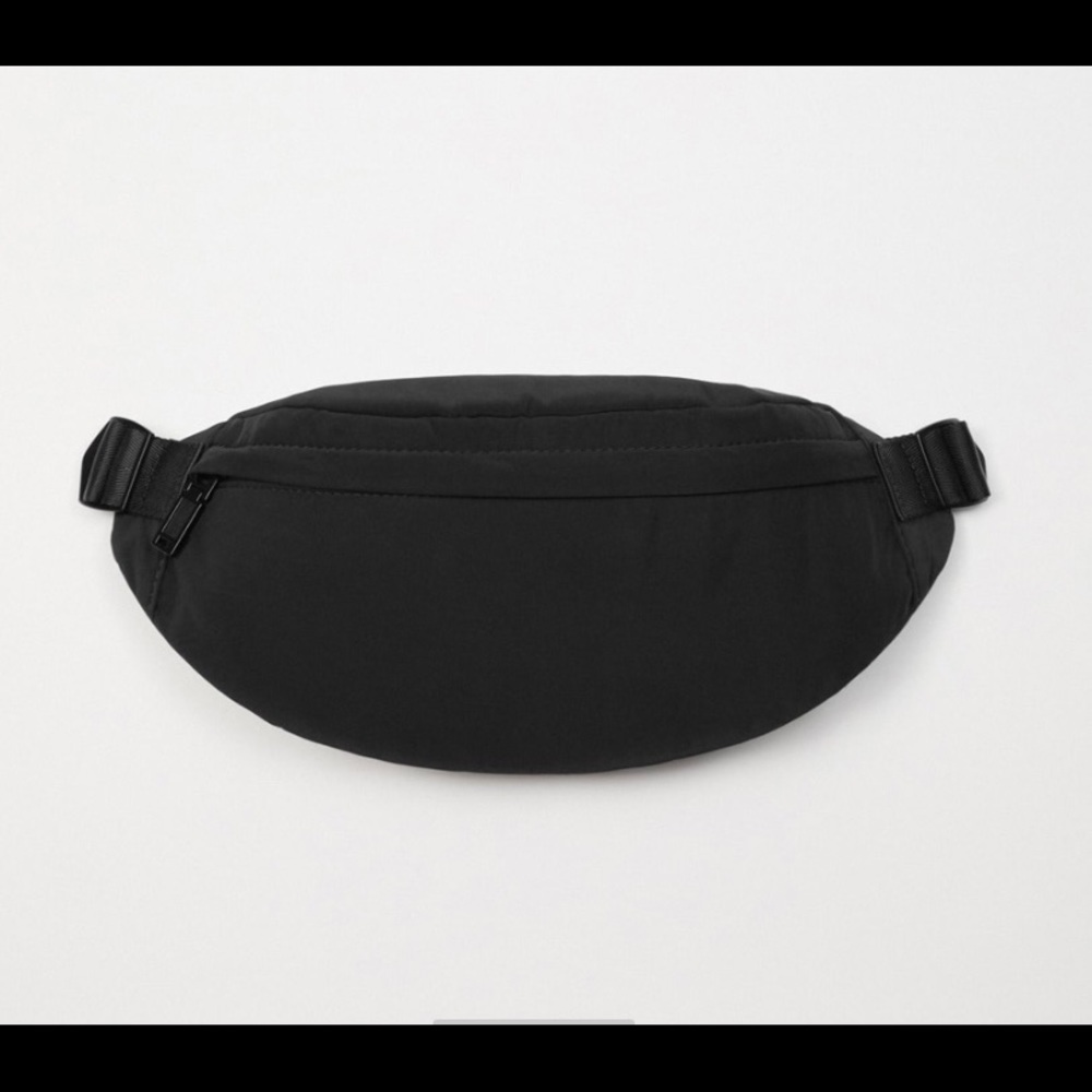 Unisex Nylon Black Belt Bag